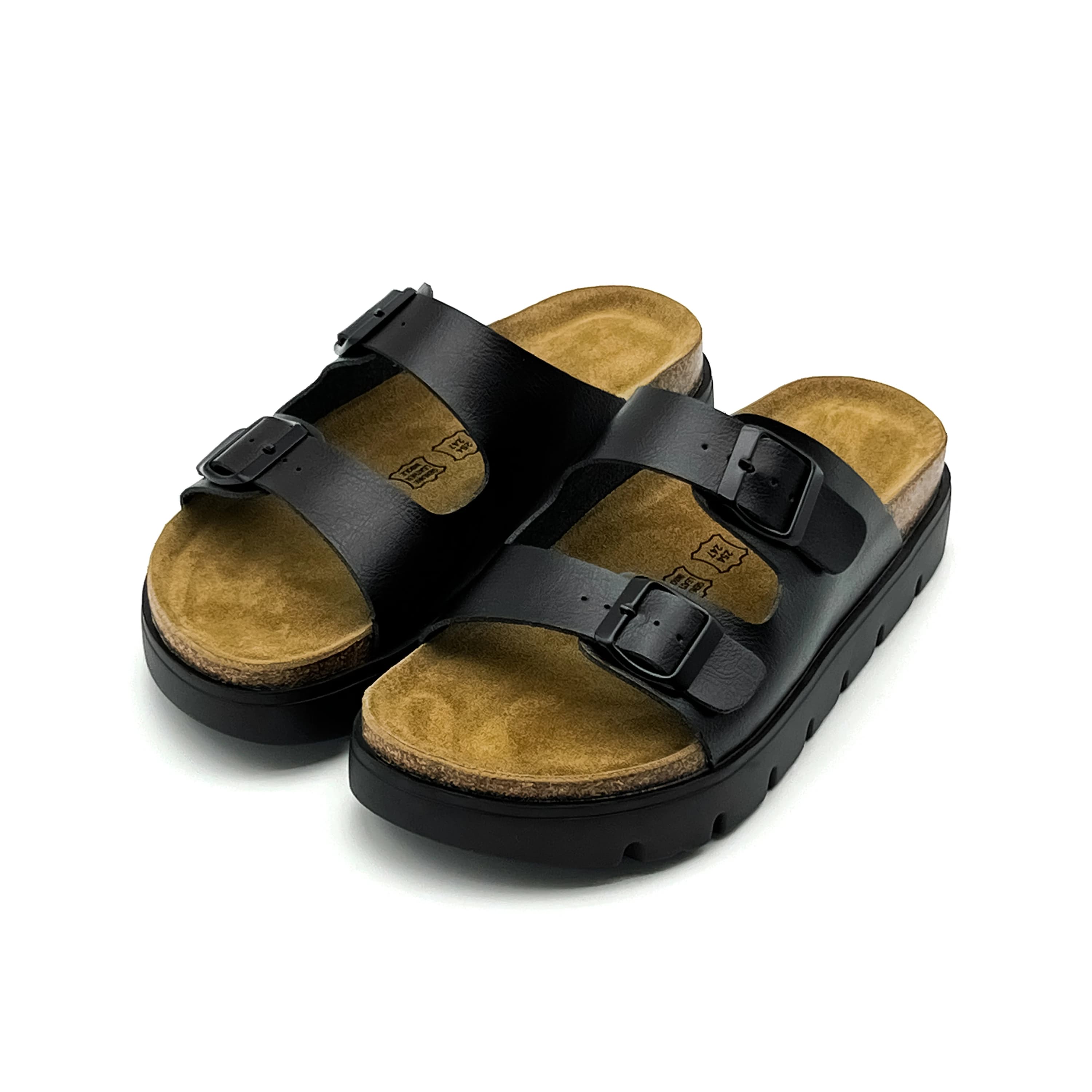 Sandali con Suola Spessa in Sughero per Donna e Uomo, Ciabatte Regolabili con Doppia Fibbia, Pantofole Estive Antiscivolo con Piattaforma, Scarpe Casual da Esterno
