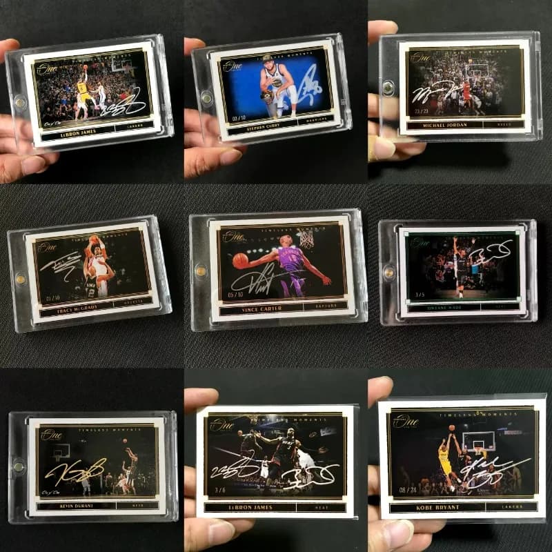 DIY NBA Basketball Cards Graded Style Signature Print Kobe Jordan Wade O'Neal Classic Game Moments Sports Collectibles