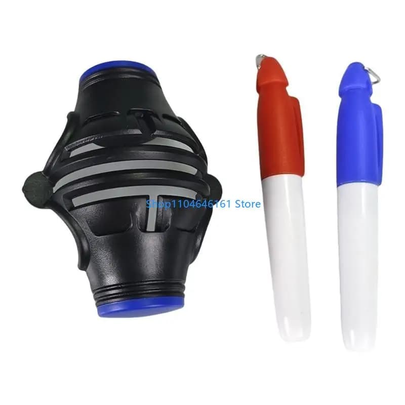 Stencil per palline da golf a 3 linee con 2 pennarelli per palline da golf portatili