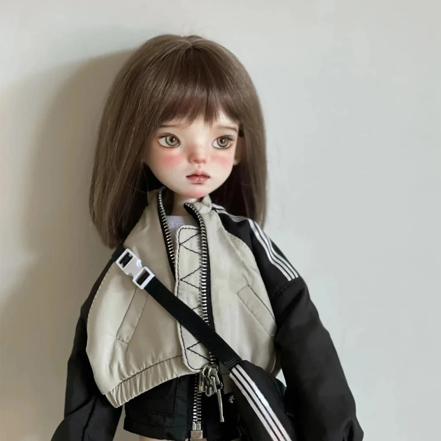 Bjd Doll 1/6 Anne Art Doll Vintage American Style Chubby Guancia Tsundere Lady | Corpo e testa sfoderati in resina scolpita ambra