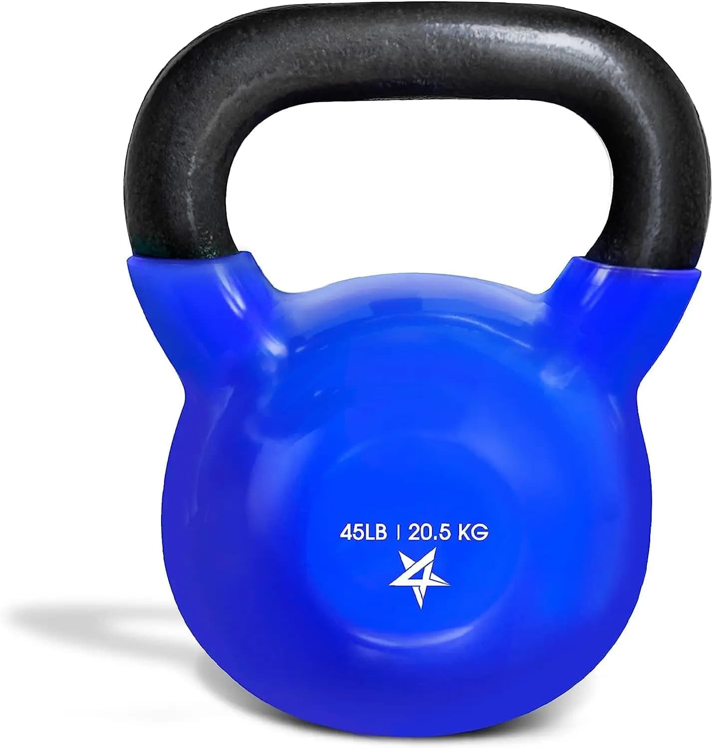 5-100 pounds vinyl coated cast iron Kettlebell for strength training at home gym, full body training equipment