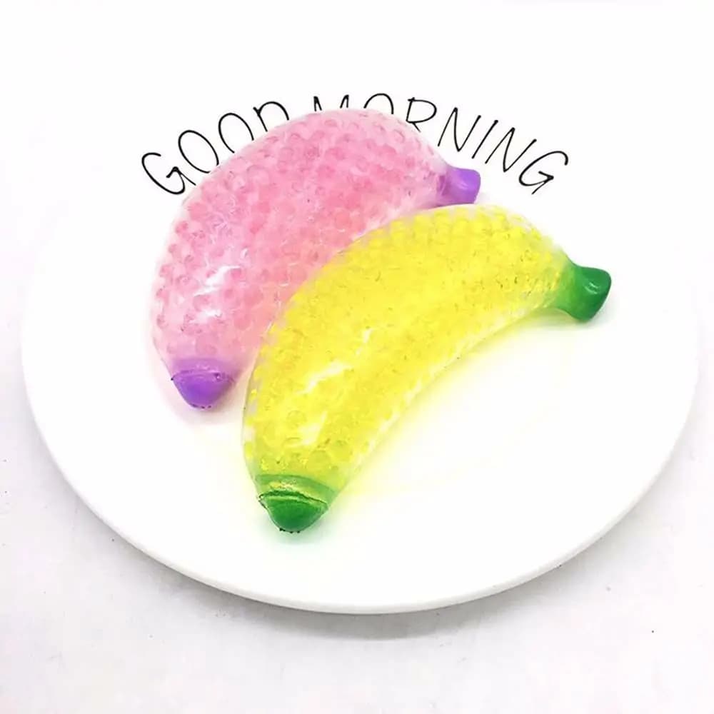 Funny Kids Fidget Toys Anxiety Toy Squeeze Toys Scented Bead Stress Reliever Simulation Fruit Banana Mini Ball Toy Sensory Toy
