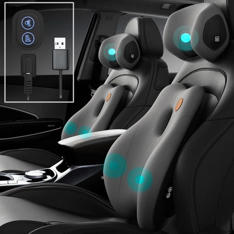 Cuscino per massaggio al collo dell'auto Cuscino di supporto lombare Sedile automatico Viaggio Relax Supporto per la vita della testa Accessori auto Poggiatesta universale