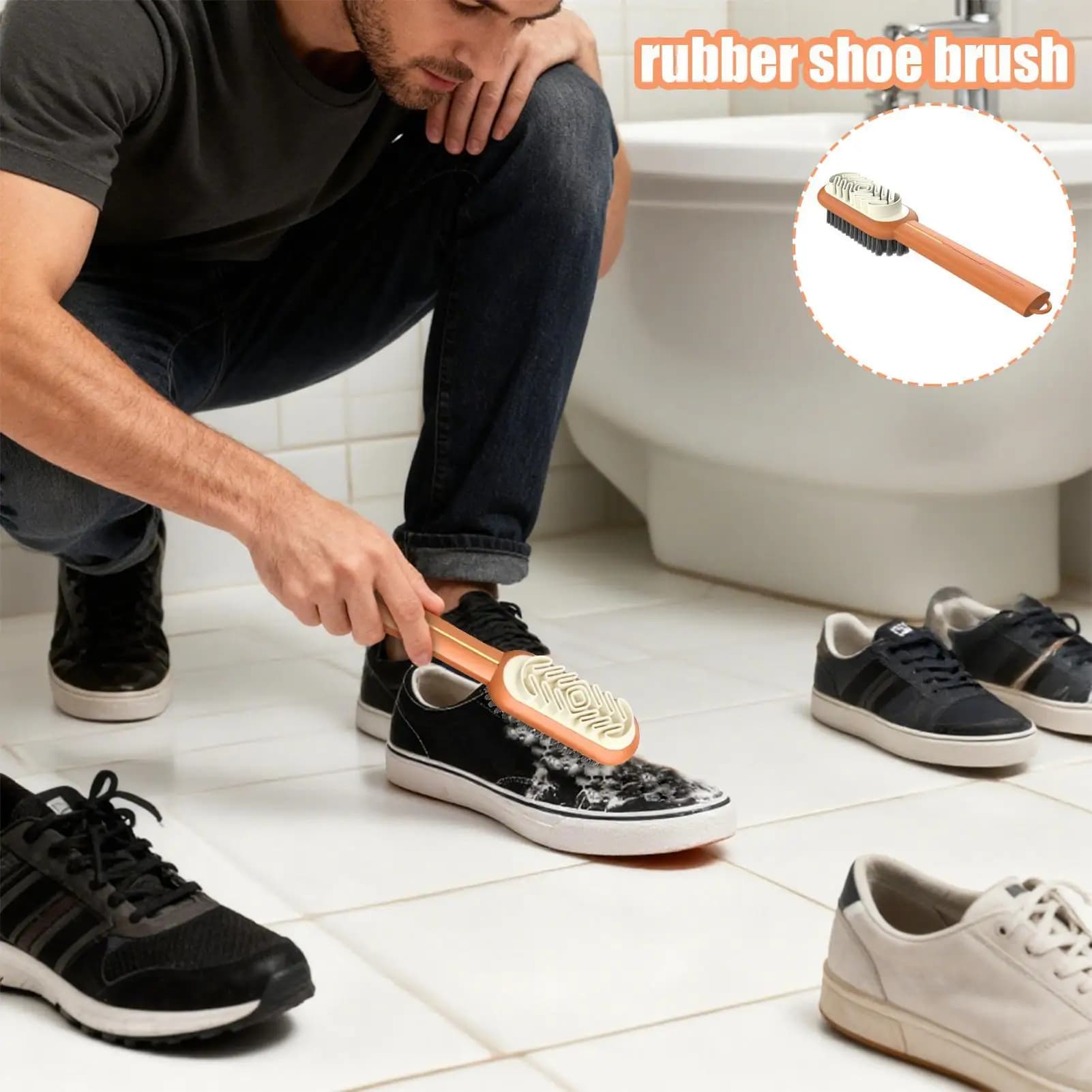 Spazzola per la pulizia delle scarpe Detergente per la casa multiuso Scrub Spazzola per la pulizia del bucato per viaggi d'affari Casa Viaggio Dormitorio Appartamento