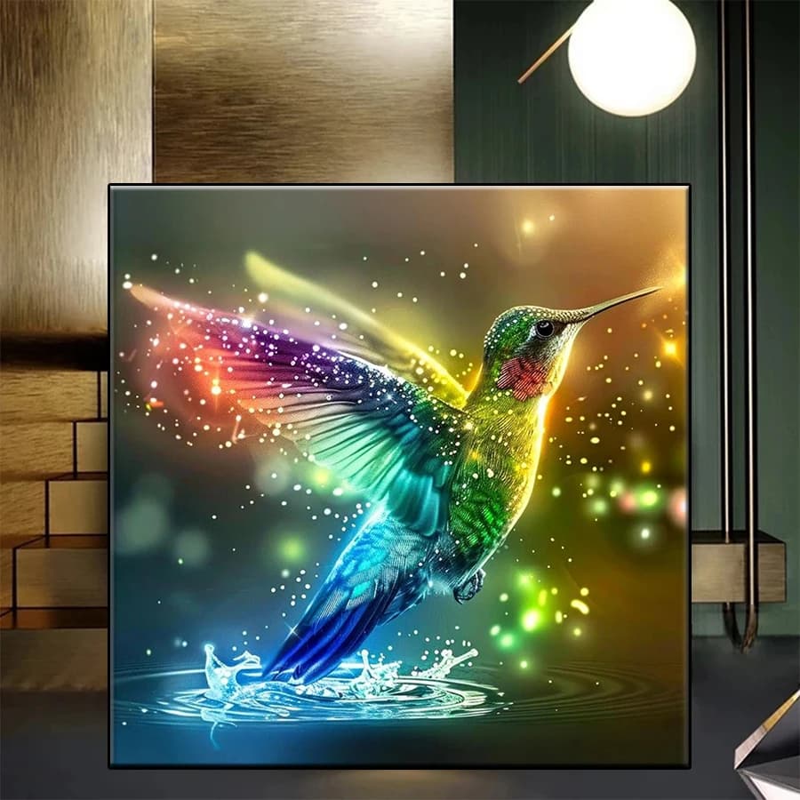 Diamond Painting Kit New Dreamy Art Water Splash Flying Bird Diamond Cross Stitch Embroidery Mosaic Painting Adult Home Decor