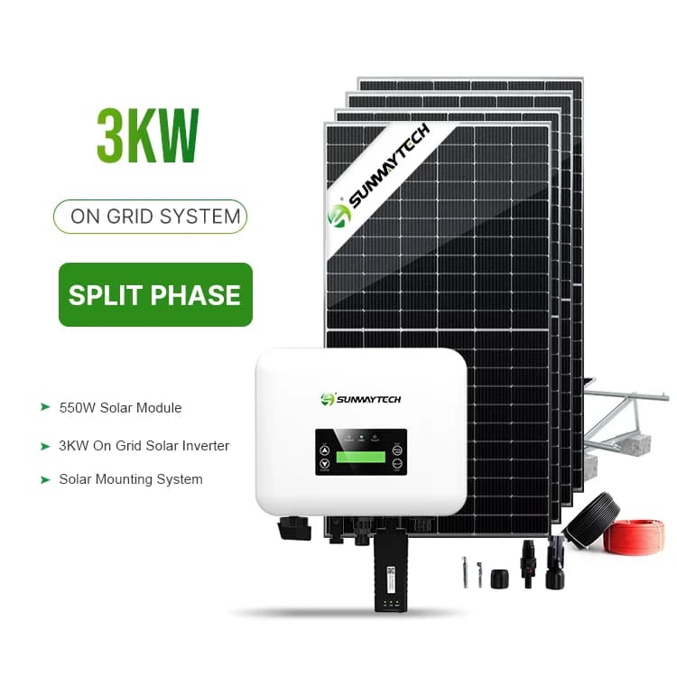 Sistema Solare Fotovoltaico Trifase On-Grid da 3000W