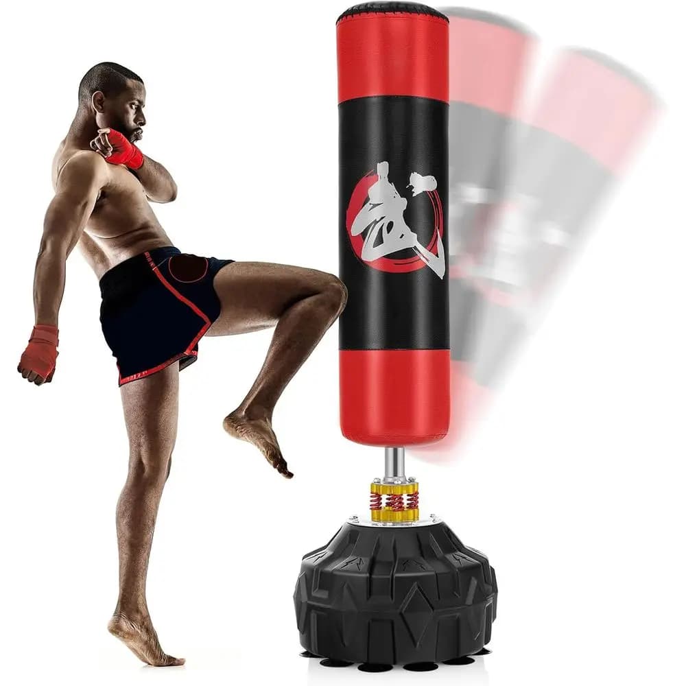 Supporto per Sacco da Boxe con 70 Ventose Rinforzate per Adulti, Assorbitore TPR e Trazione Multistrato