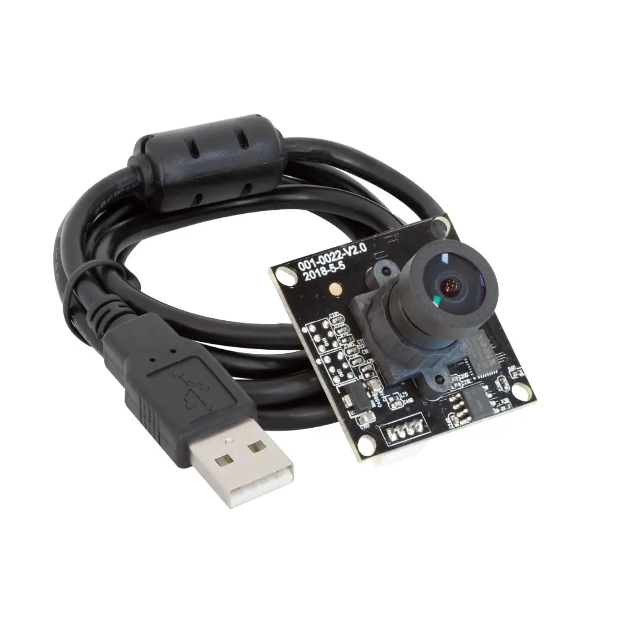 Arducam 5 MP wide angle USB camera for computer, webcam video CMOS OV5648 Mini UVC USB 2.0 1/4′′′′ without microphone, with 3,3 feet/1 m