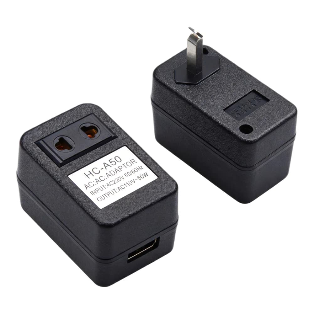 Step Down Transformer Travel Adapter 50W AC 220V To 110V/110V To 220V Converter Portable Lightweight Power Converter