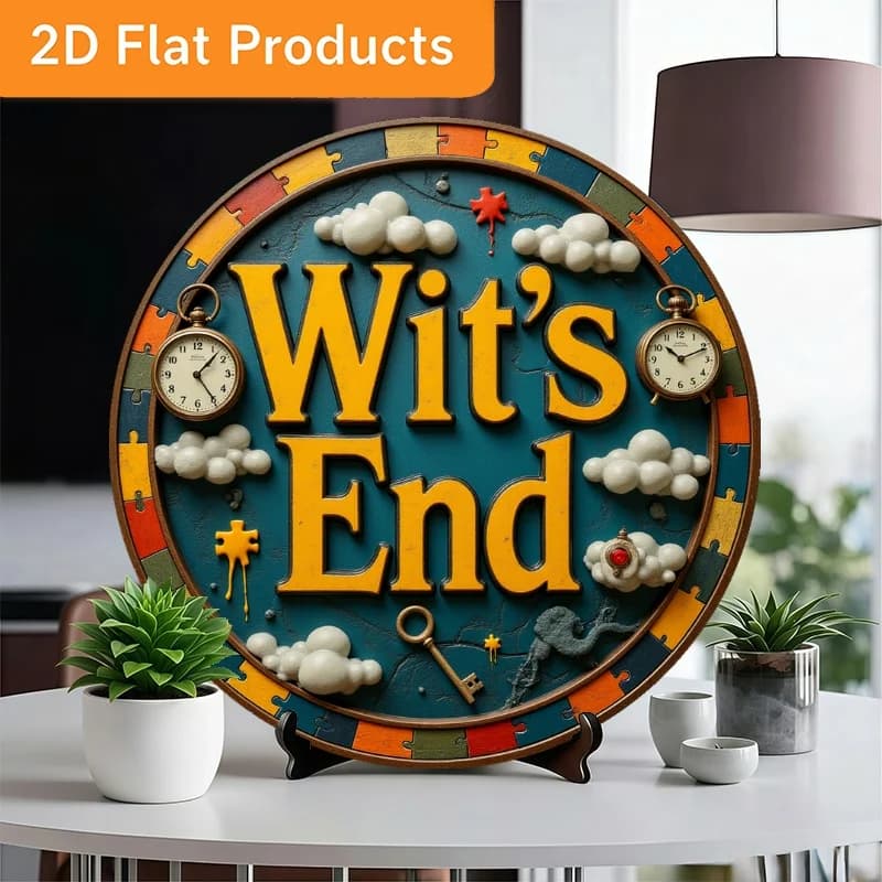Vintage 11.81in Round Aluminum Wall Art, Farmhouse Floral Clock Sign, Unique 2D Design Gift for Women Sister Friend Grandma