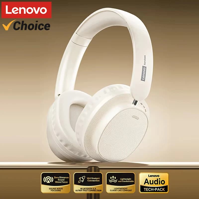 Lenovo LS105 Bluetooth Headphones, Wireless Gaming Headphones with High Quality Audio, ENC Noise, Low Latency, Low Backgrounds and Microphone