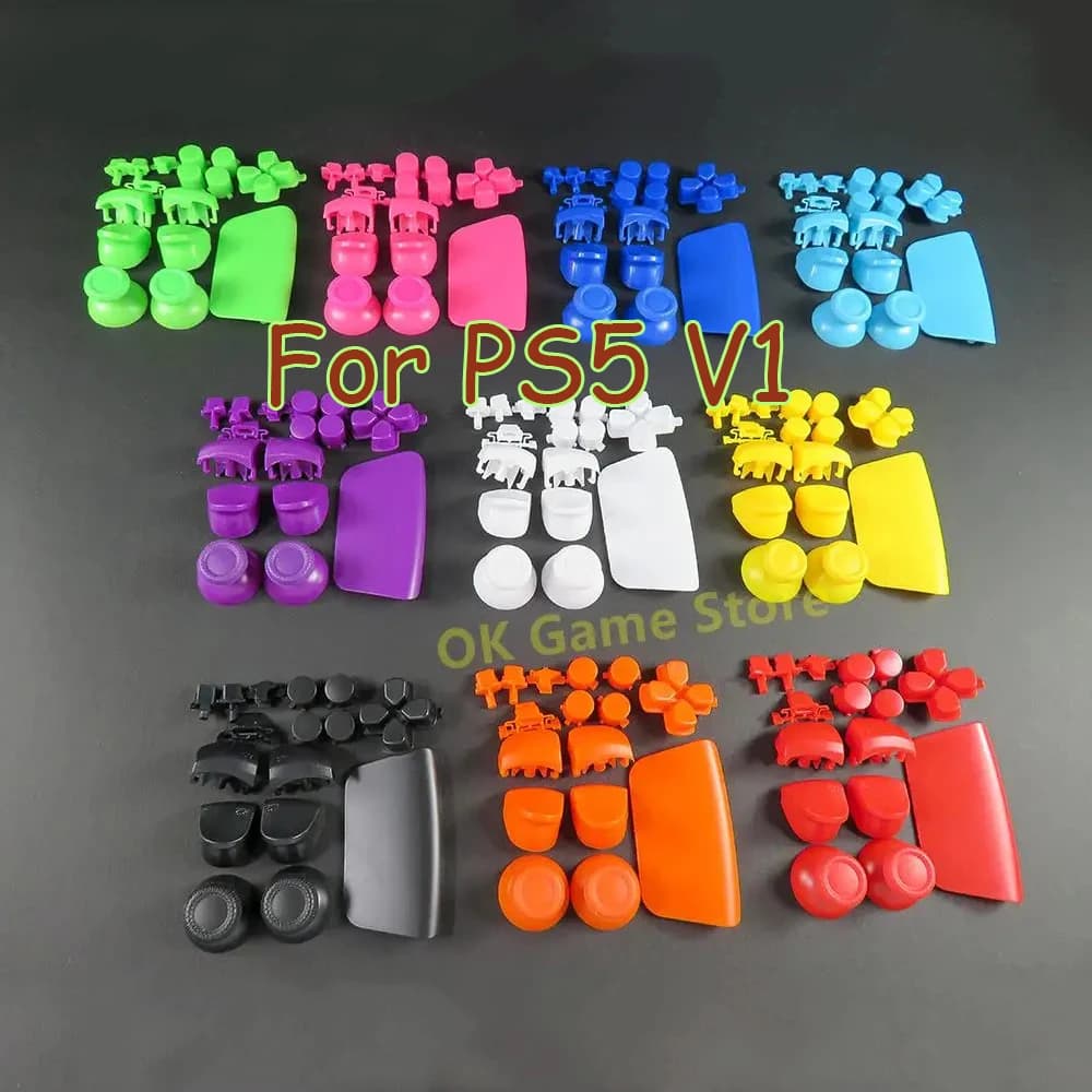 1 set Set di pulsanti completi per PlayStation 5 V1 D-pad R1 L1 R2 L2 Tasto di direzione ABXY Pulsanti Joystick Caps per controller PS5 V1
