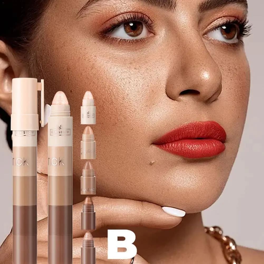 5 in 1 penna per ombretto per palpebra a lunga durata velluto opaco pigmento luccicante evidenziare combinazione di trucco mini penna per ombretto marrone rosa