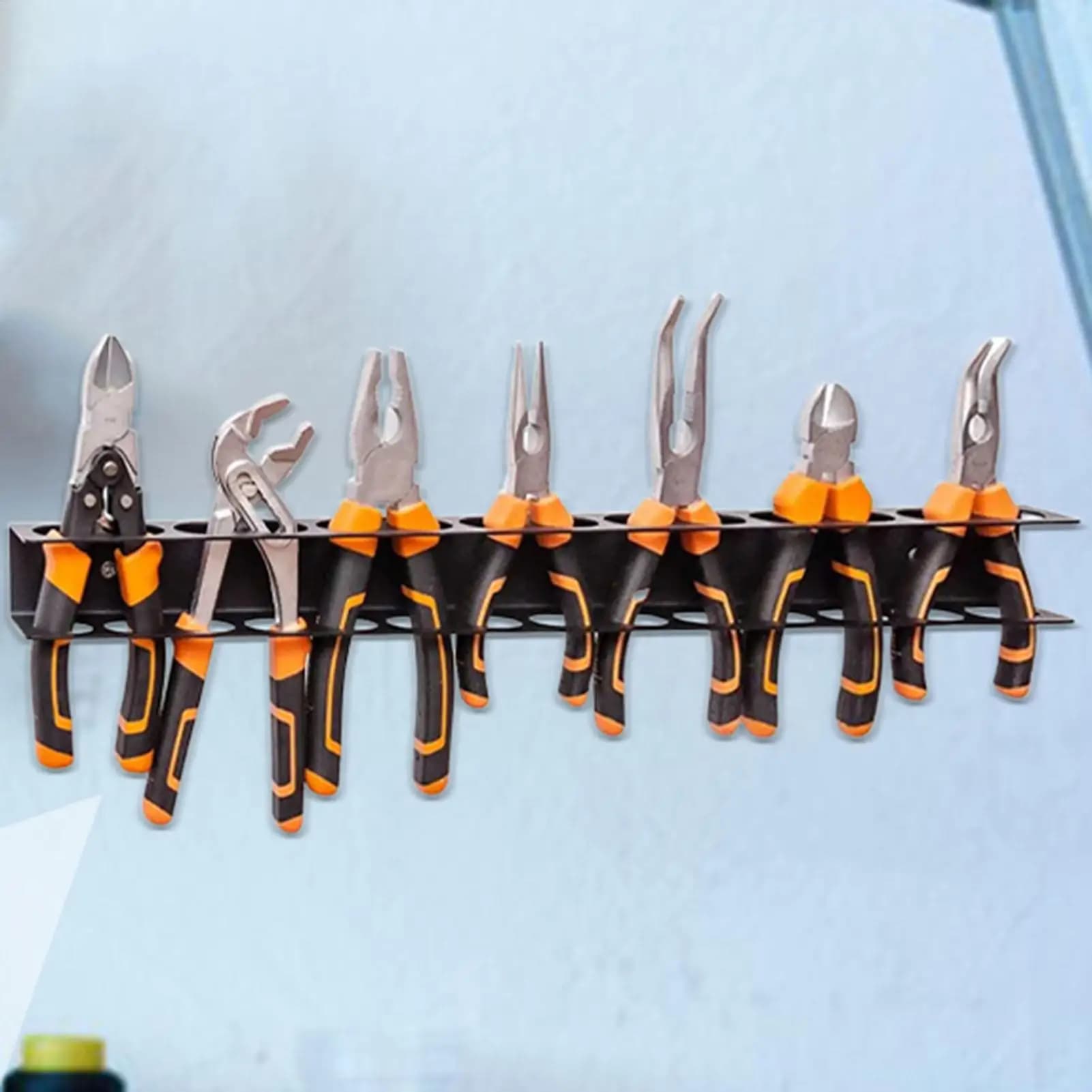 Screwdriver Organizer Steel Plier Mount Hanger for Garage Hand Tool Organization Rack for Workbench Basement Home Workshop