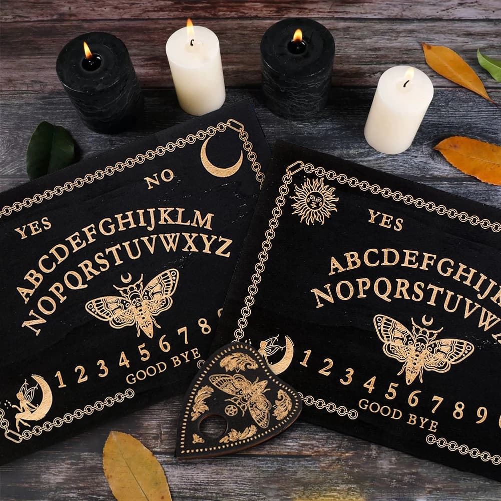 Set di tavole parlanti per spirito magico in legno per gioielli, display a pendolo, pallet, rabdomanzia, divinazione, misteriosa stregoneria, forniture per oggetti di scena