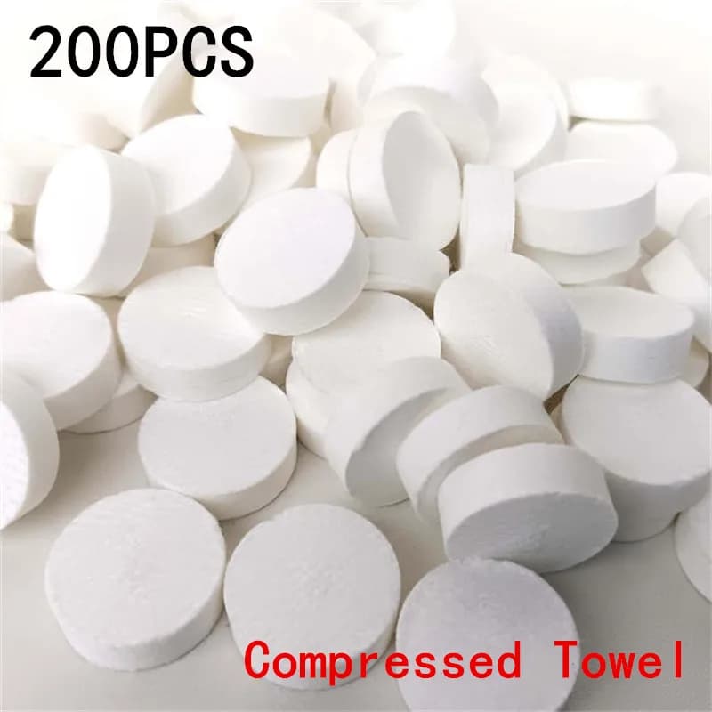 50/100/200pcs Disposable Compressed Towel Coin Tissue Travel Portable Compressed Towel For Outdoor Travel BBQ Camping Face Wipes
