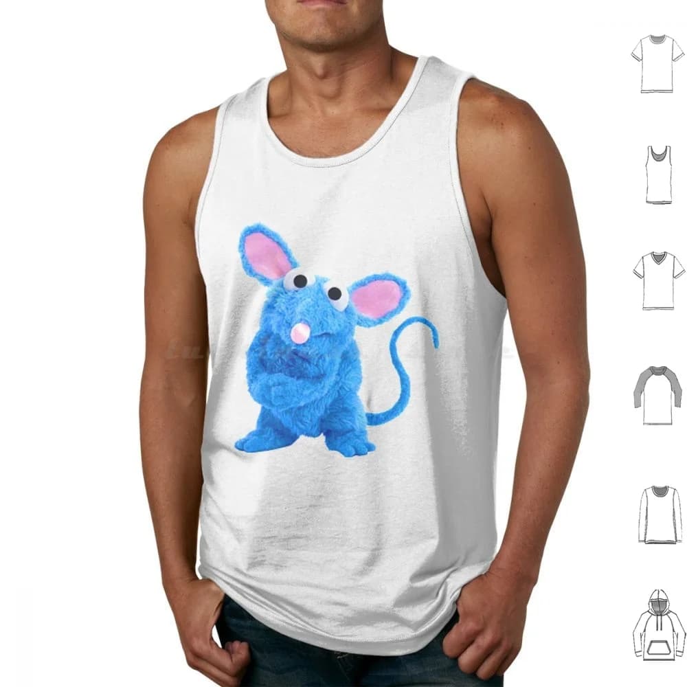 Tutter che vive nel grande Blue House66 Canotte Canottiere senza maniche Tutter Tutter Mouse Orso nella grande casa blu