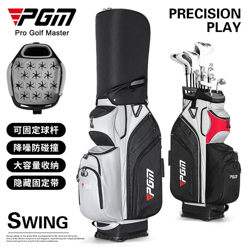 PGM Golf Bag Multifunctional Fixed Club Holder Light Portable Golf Bag Travel Standard Ball Bag