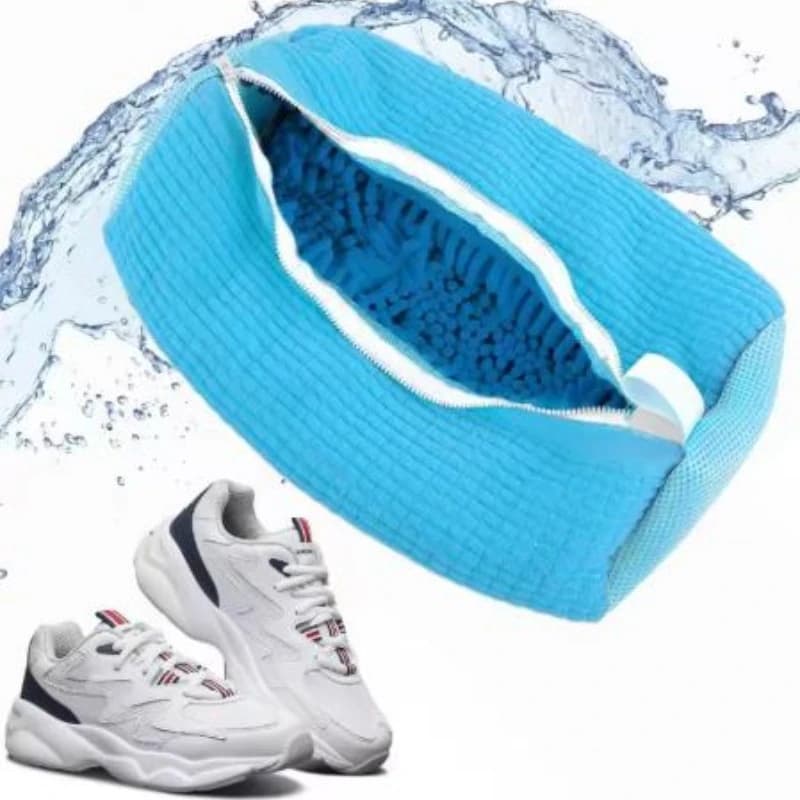 Washing Machine Bags for Gymnastics Shoes - Shoe Bags with Zipper Closure with soft fibers, durable bags for shoe cleaning