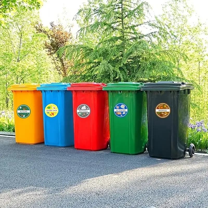 Etichetta Adesiva Impermeabile Durevole per la Classificazione dei Rifiuti, per Bidoni della Raccolta Differenziata, Facile Smistamento, per Casa, Scuola, Ufficio