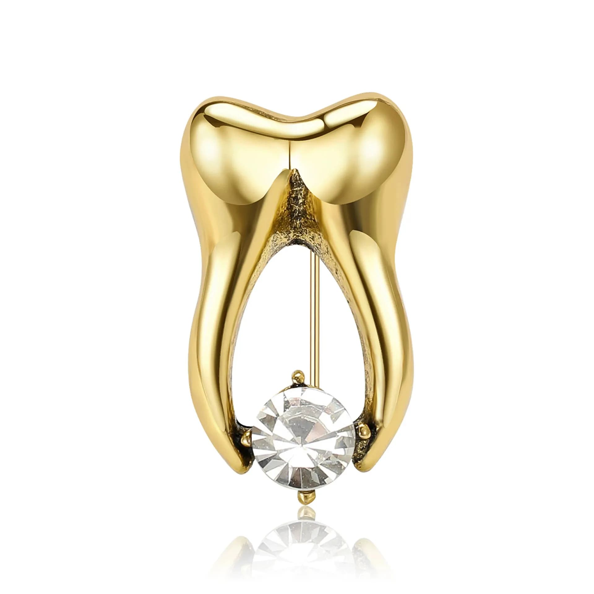 Spilla a forma di spazzolino con denti piccoli, simpatica spilla a forma di fiore da petto in stile cartone animato, accessorio personalizzato per esaltare il temperamento