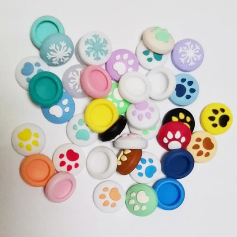 2 pezzi Nintendo Switch Cute Cat Claw Design Sakura Thumb Grip Caps custodia morbida in Silicone Joystick Cap per accessori custodia NS Lite