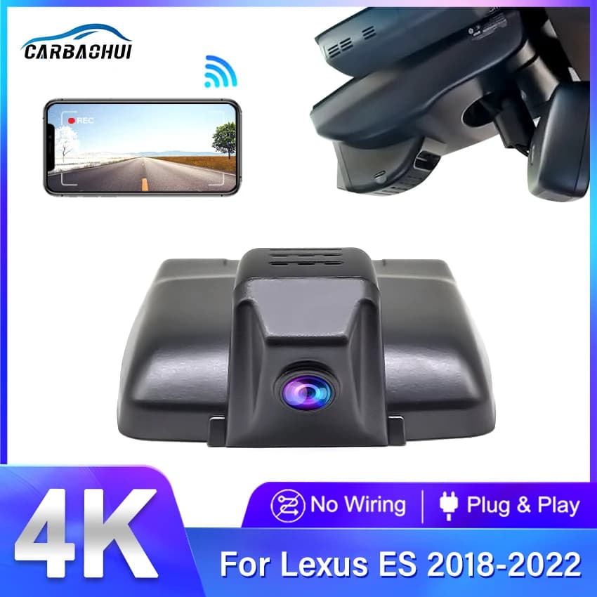 Plug and Play Car DVR 4K Wifi Dash Cam Telecamera anteriore e posteriore per Lexus ES350 ES330 ES300 ES300h ES250 2018 2019 2020 2021 2022