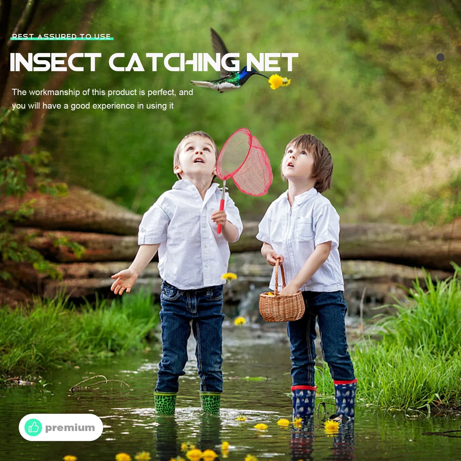 6Pcs Stainless Steel Telescopic Fishing Net Flexible Outdoor Catcher Kids Bug Catching Butterfly Net Outdoor Catcher