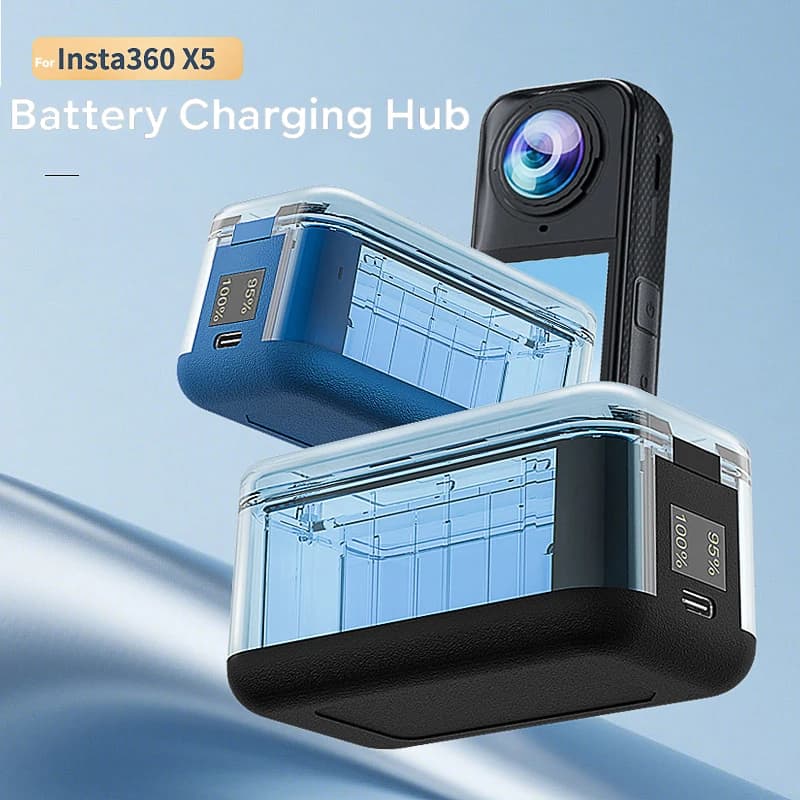 Per Insta360 X5 Smart Box Display Custodia per caricabatteria a ricarica rapida a due vie Accessorio per accessori Insta360 X5