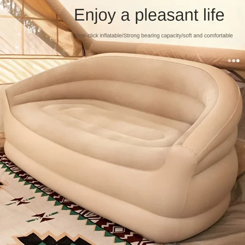 Automatic Inflatable Sofa Outdoor Double Portable Air Cushion Bed Camping Leisure Lazy Man Automatic Inflatable Lounge Chair