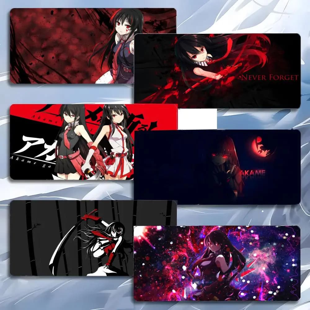 Anime Dark A-Akame ga K-Kill! Tappetino per mouse grande da gaming con bordi rinforzati, spesso, per PC e scrivania