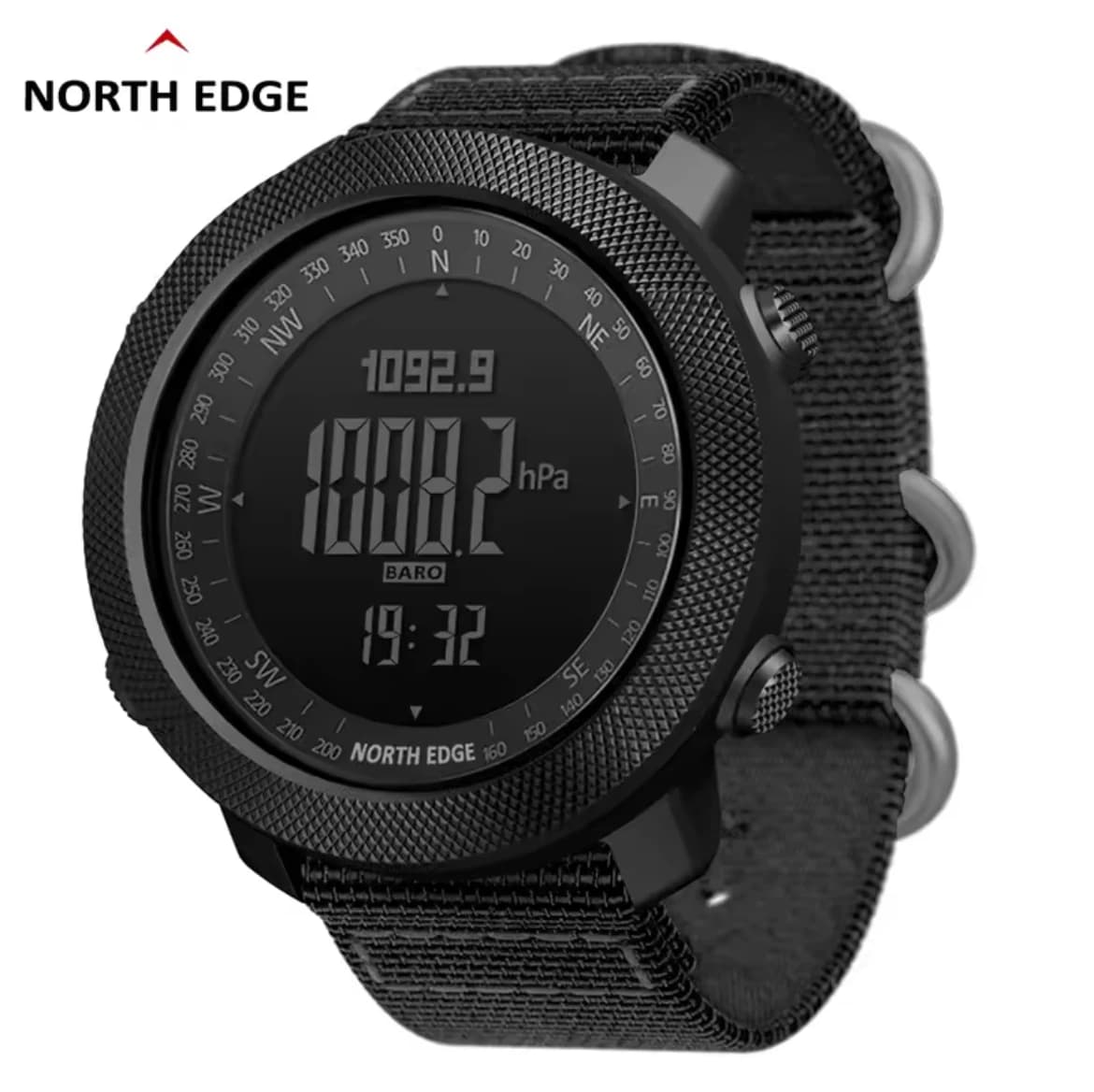 North Edge Men Sports Watches Waterproof 50M LED Digital Watch Men Military Compass Altitude Barometer