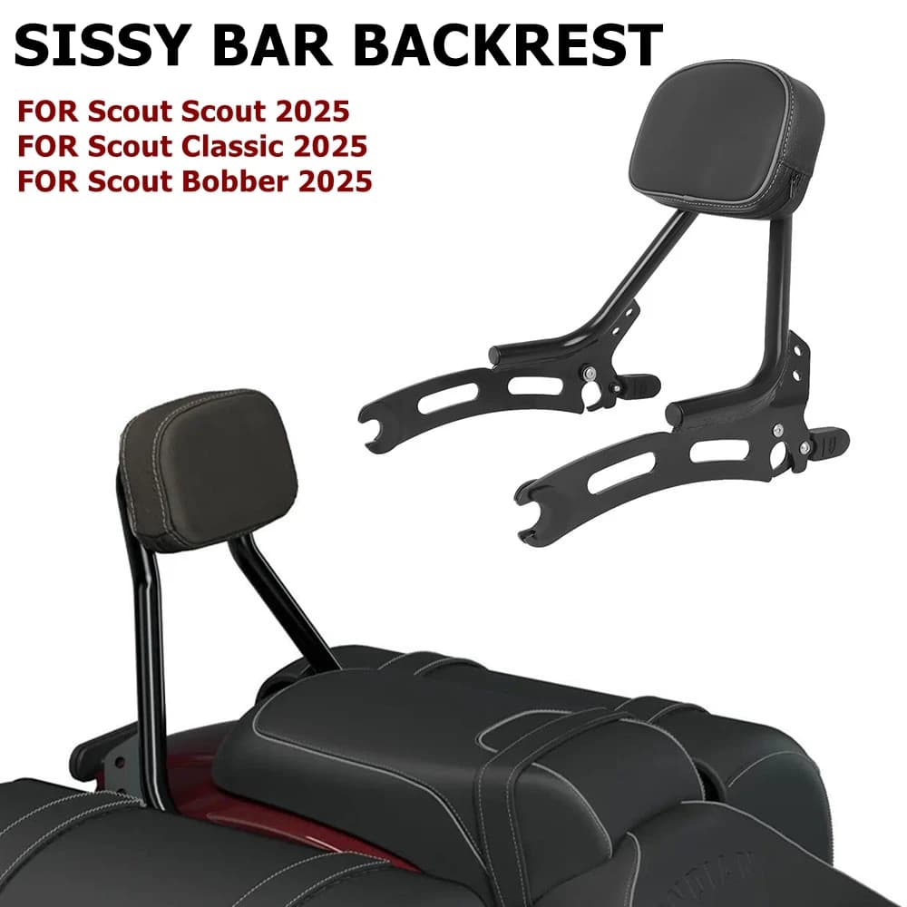 Schienale posteriore per moto Passeggero Sissy Bar Portapacchi Pad per Indian Super Scout Sixty Sport Scout Classic Bobber 2025-2026