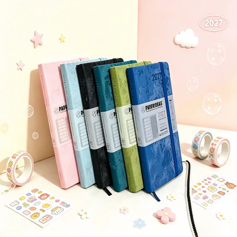 Newest 2027 Weekly Planner Notebook,48K Acid‑Free Thick Paper Agenda Diary,School Yearly Monthly Weekly Goal Tracker Organizer