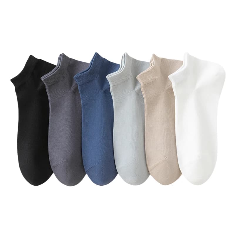 High Quality Men Combed Cotton Socks Short Breathable Odor proof and antibacterial Business Spring Summer for Male sock 6Pairs