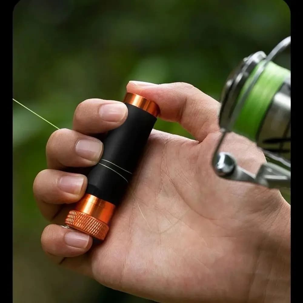 Aluminum Alloy Alloy Cable Rod Fast Line Cutting Rubber Ring Line Pulling Loop Anti-slip Protect Hands Fishing Line Puller