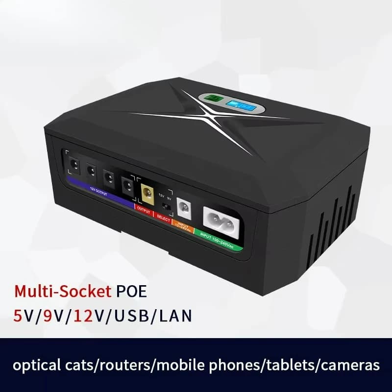 Alimentatore di backup Smart DC Mini UPS 5V 9V 12V 19V Mini router UPS per fotocamera e antenna WiFi