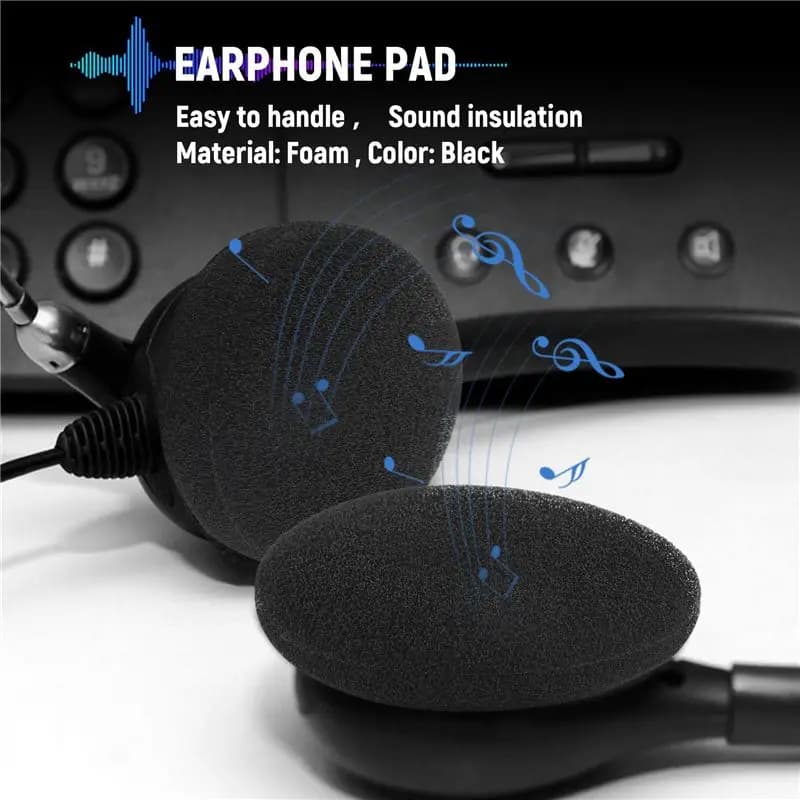 Y01A 4 Pair 55Mm Replacement Earphone Pad Covers For Headset Headphone Black
