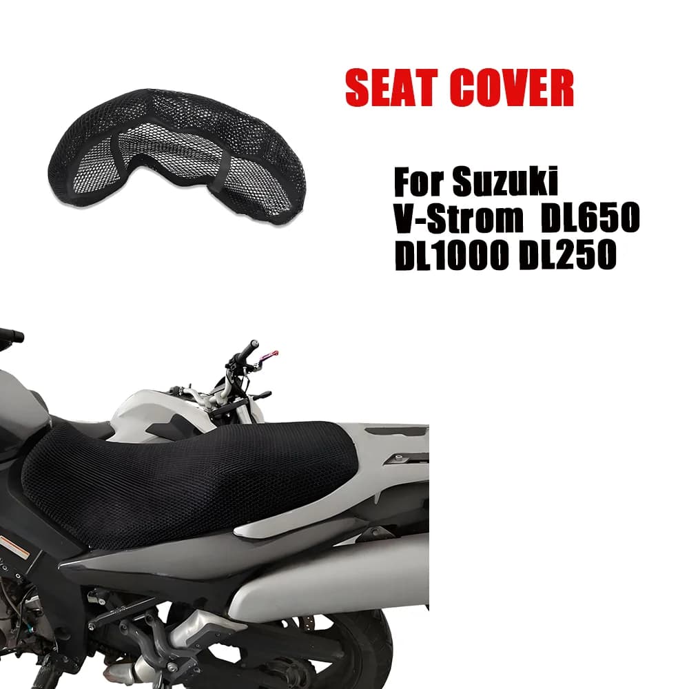 Per Suzuki V-Strom VStrom DL650 DL1000 DL250 Accessori Moto Fodera per cuscino del sedile Protezione in rete antiscivolo