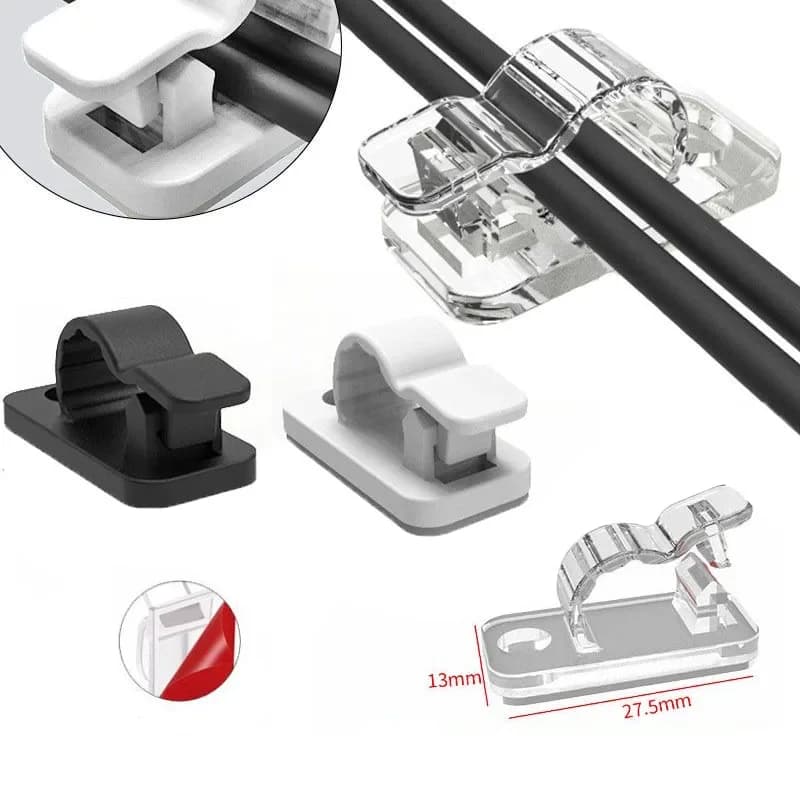 10/50PCS Organizzatore di cavi Pinze Gestione dei cavi Gestore dei cavi Supporto del cavo Linea dati di ricarica USB Avvolgitore della bobina Gancio a parete