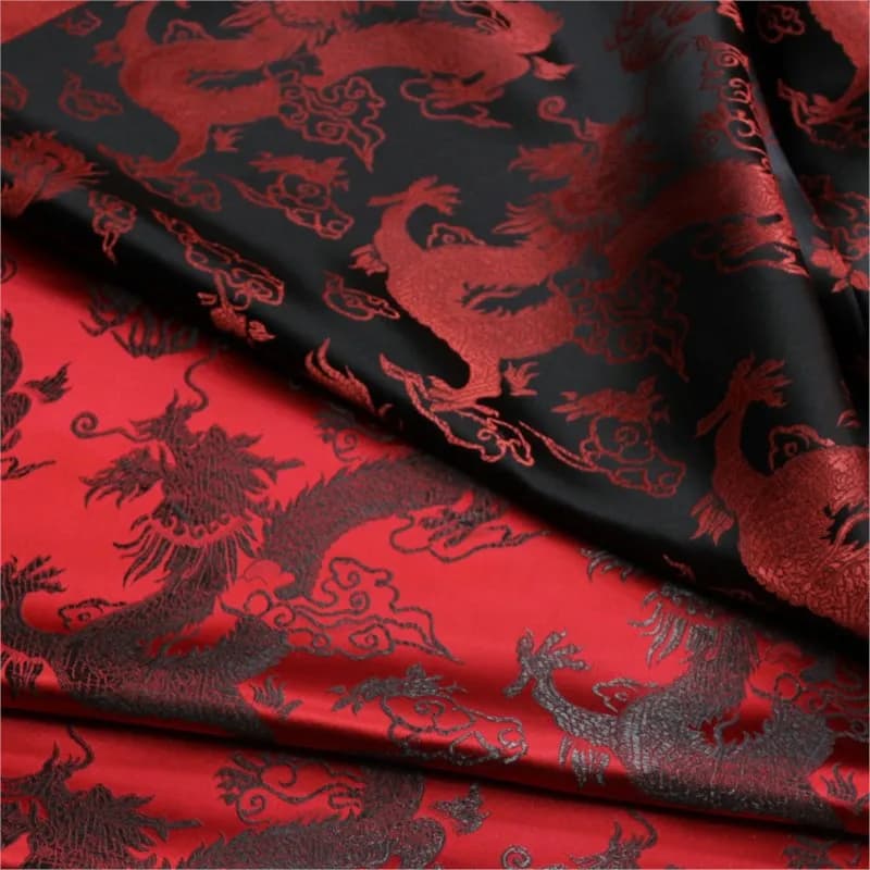 Decoration in woven fabric braided with jacquard cheongsam brocade in Chinese style, handmade pillows, silk satin pillows