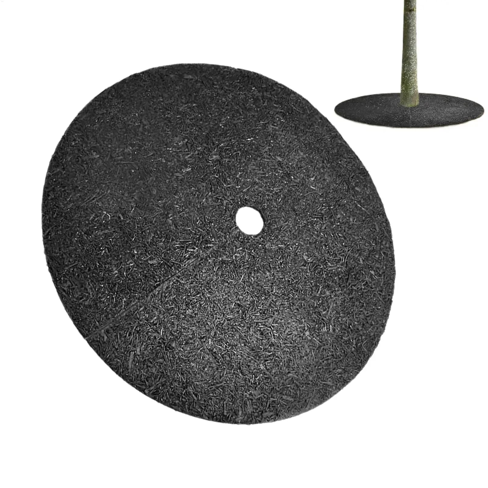 Anello di Pacciamatura in Tessuto Non Tessuto per Giardinaggio, Barriera per Alberi, Copertura per Piante, Protezione Anti-Erba, Tappeto Protettivo per Giardino, Controllo delle Erbe