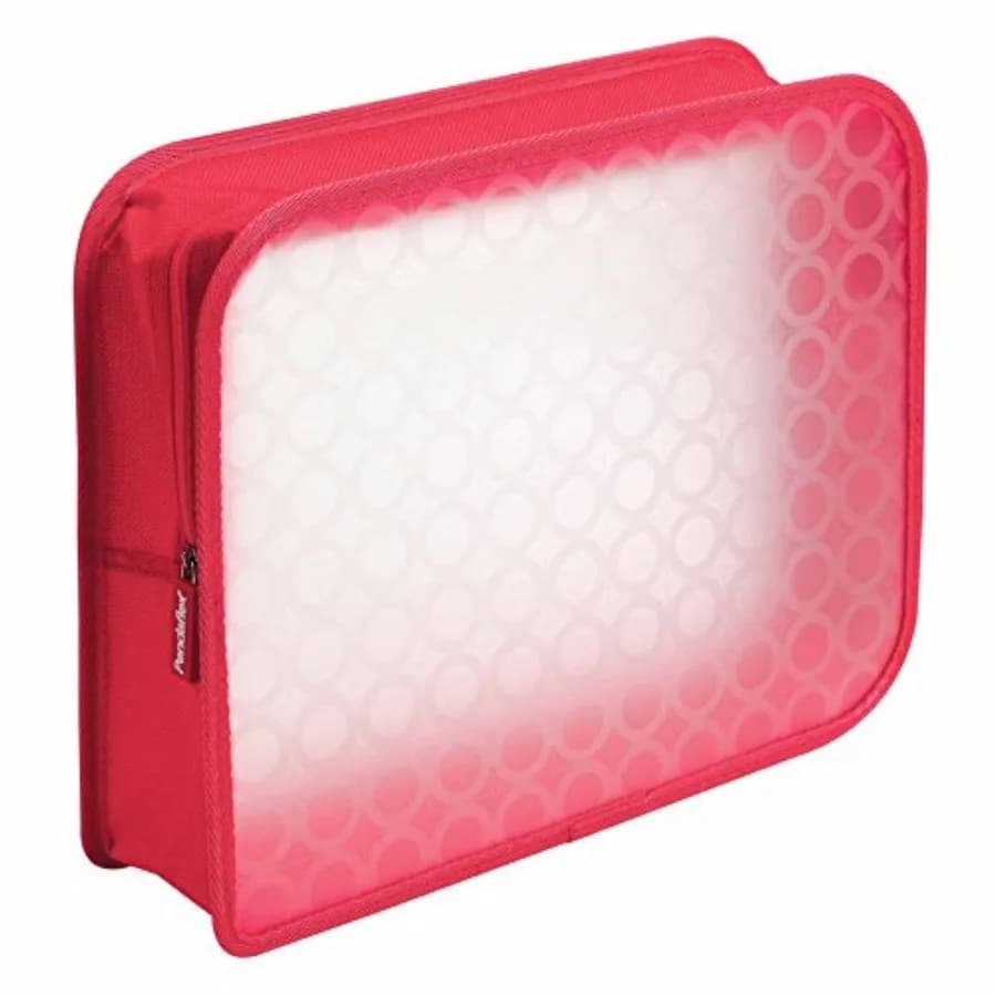 Zip Wallet Poly File, 3 Inch Expansion, Pink or Blue No Color Choice,Each (27909)