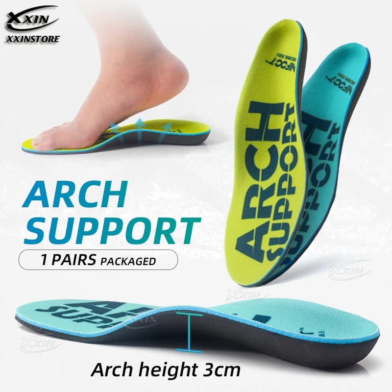 Soletta Ortopedica con Supporto per Arco Plantare, per Uomo e Donna, Inserto per Scarpe Sportive, per Piede Piatto, Misure 35-46