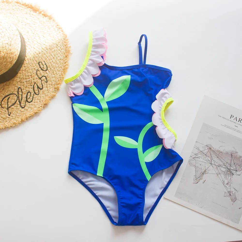 3-12 anni ragazze costume da bagno sole fiore estate bambini ragazze costumi da bagno interi costumi da bagno costumi da bagno costumi da bagno Monokini 420