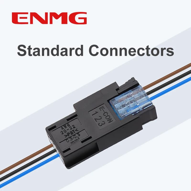 ENMG ECON quick socket sensor without strip photoelectric connector e-con 3 poles 4 pole horizontal press Base 4 pin 4 positions