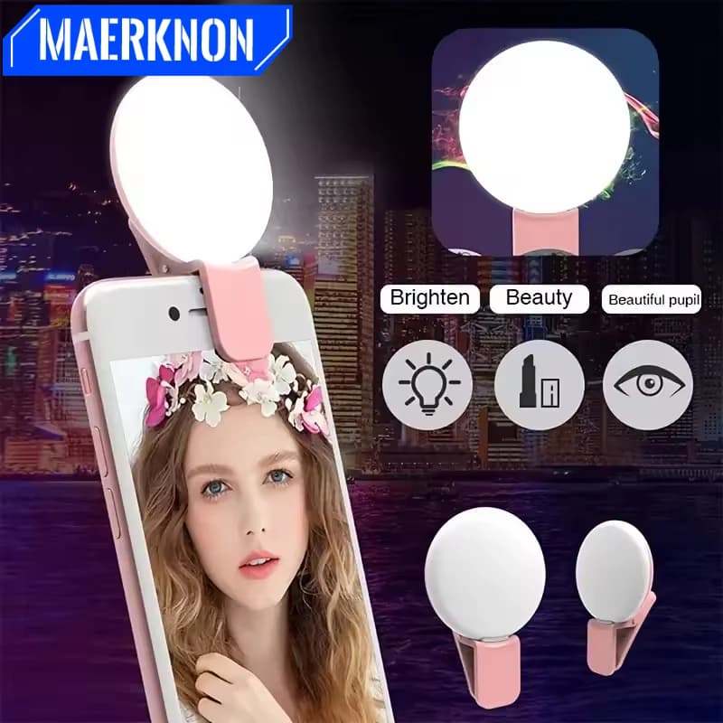 Luminous Ring for selfie LED Clip Portable Mobile Phone Flash Filling Lente Luminous Ring Three Stop Dimmer Mini Durable Practical