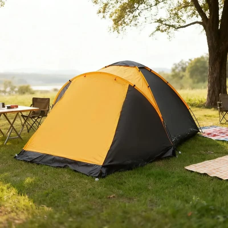 Tenda da Campeggio con Pali in Fibra di Vetro, Tenda Estensibile, Doppio Strato Impermeabile per Campeggio, Escursionismo e Alpinismo