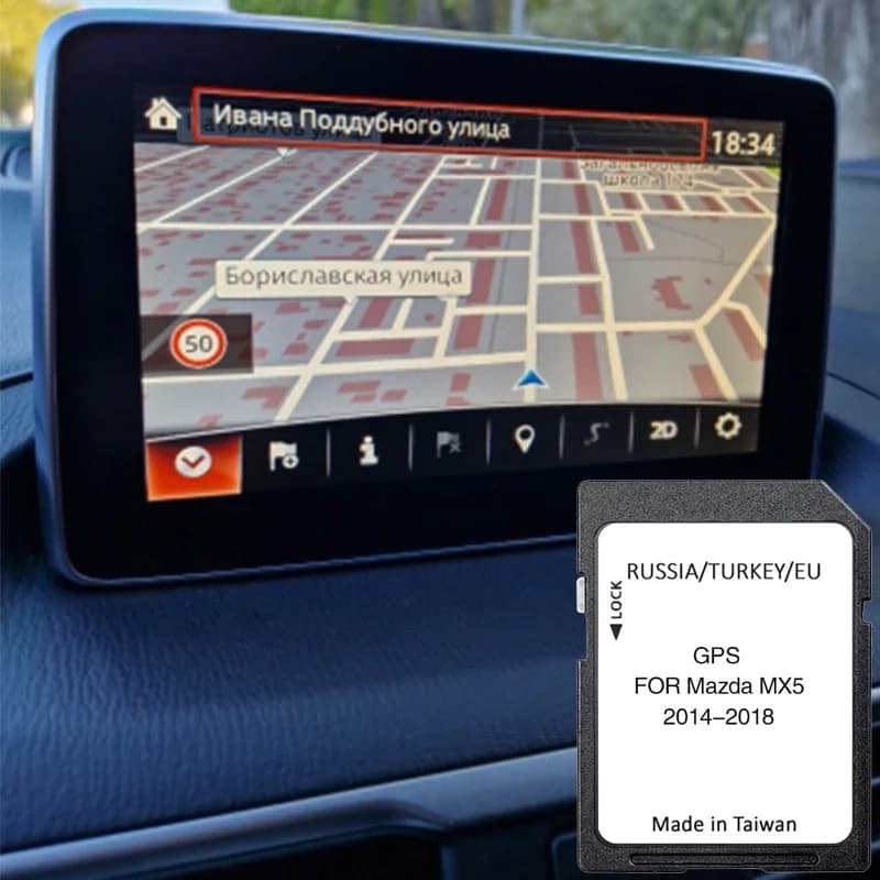 Per Mazda MX-5 2014-2021 Navigazione SD MAP GPS Scheda di memoria da 16 GB EU UK