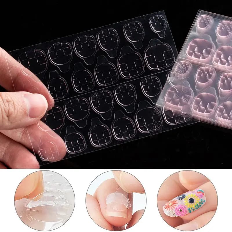 Adesivi per colla per unghie a doppia faccia Colla gelatinosa per unghie finte Adesivo per colla Bck Accessori e strumenti per unghie riutilizzabili